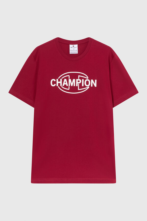 Champion Camiseta Champion com gola caixa vermelho