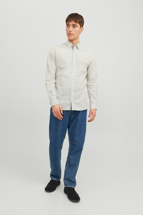 Jack & Jones Camisa microestampado slim fit blanco