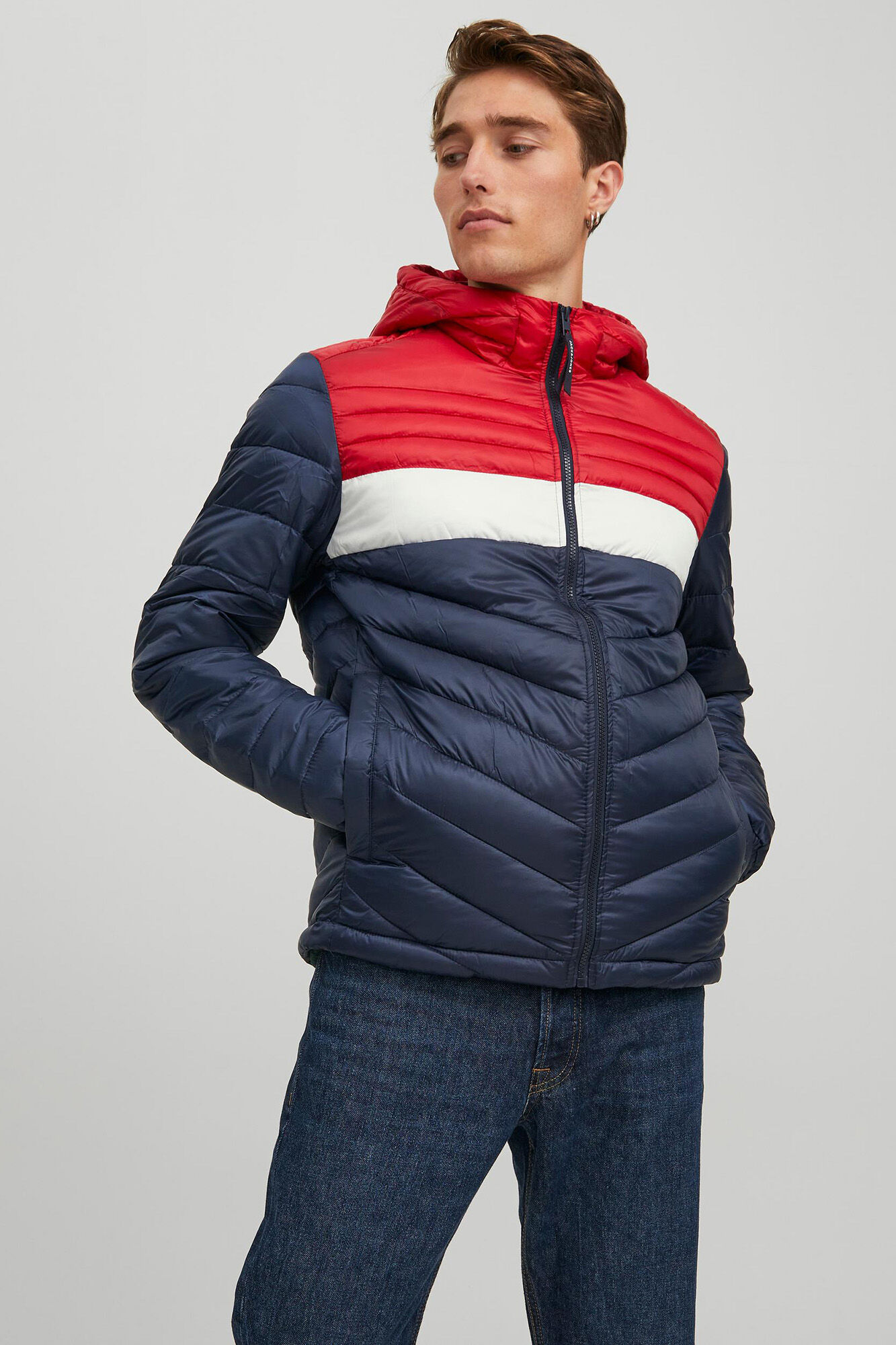 Jack & Jones Chaqueta acolchada tipo puffer con capucha