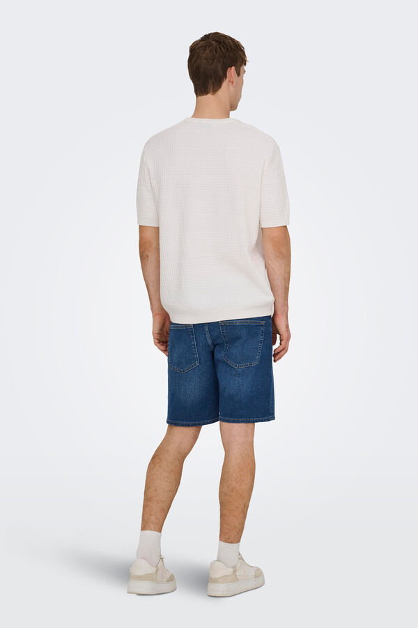 Only & Sons Bermuda de ganga azul