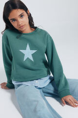 Springfield Kids Sudadera Estrella ni&ntilde;a verde
