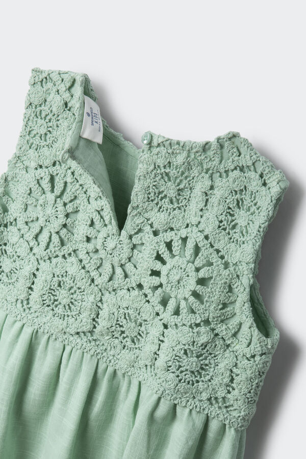 Springfield Kids Vestido crochet ni&ntilde;a verde