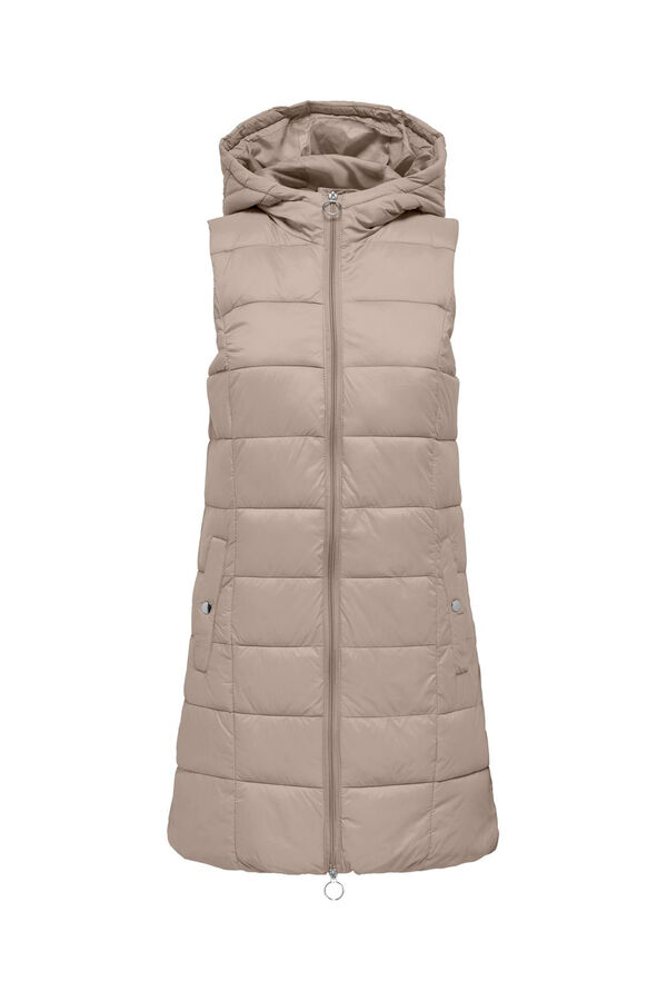 JDY Chaleco acolchado beige