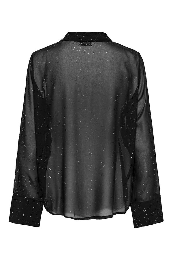 Only Camisa de gasa con glitter negro