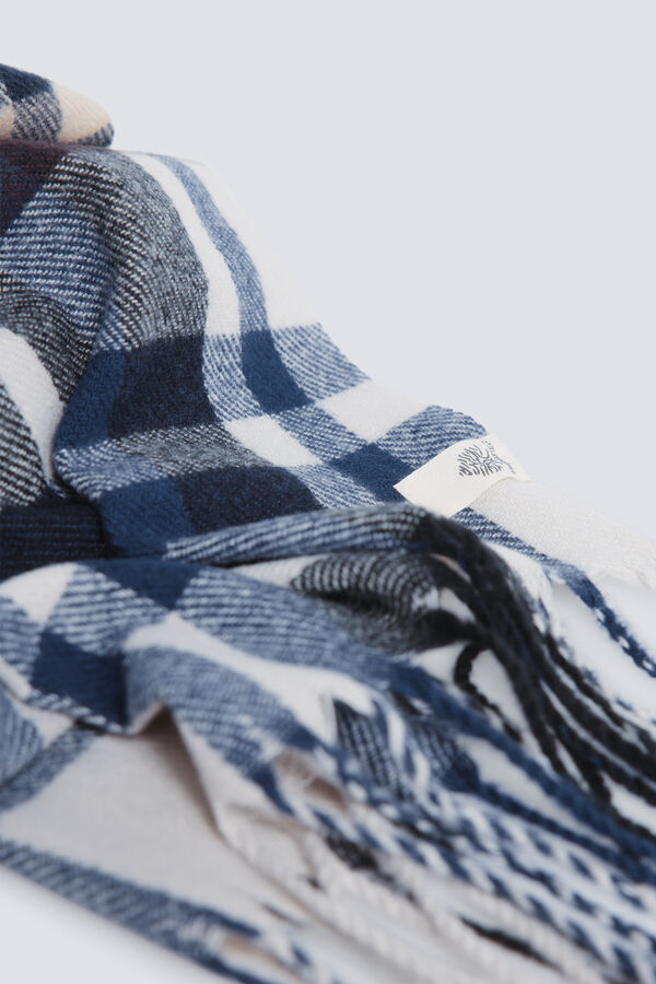 Springfield Bufanda cuadros tart&aacute;n azul