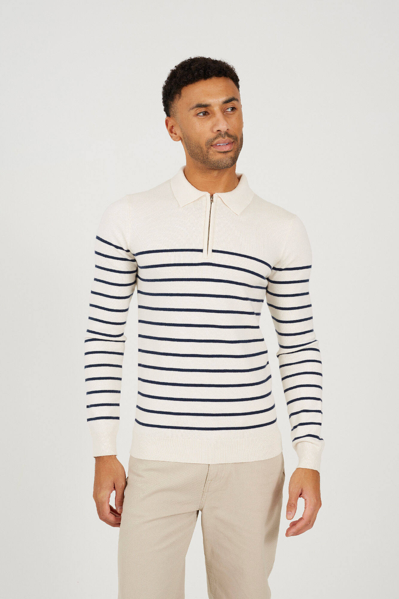 Brave Soul Camisa polo de malha riscas