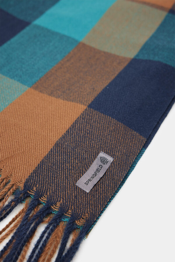 Springfield Cachecol maxi com padr&atilde;o de xadrez azul azul