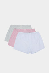 Springfield Pack 3 boxers tela popel&iacute;n rayas verde