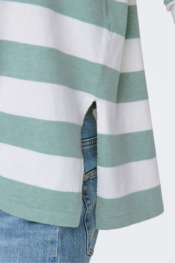 Only Camisola às riscas estampado