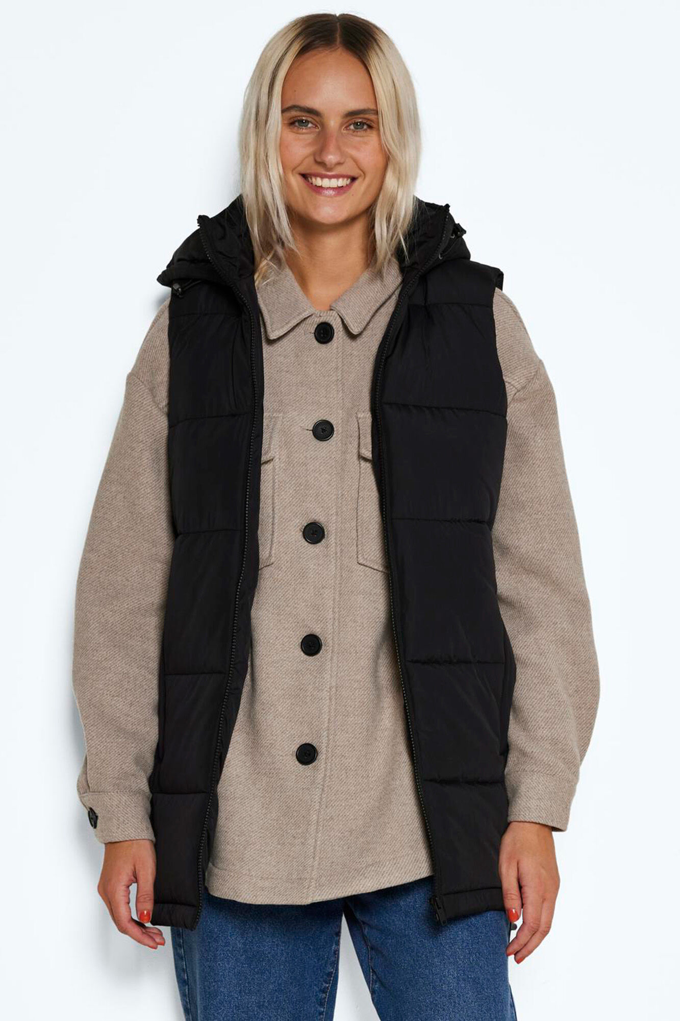 Noisy May Chaleco largo acolchado