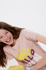 Springfield Kids T-shirt hello sunshine menina rosa