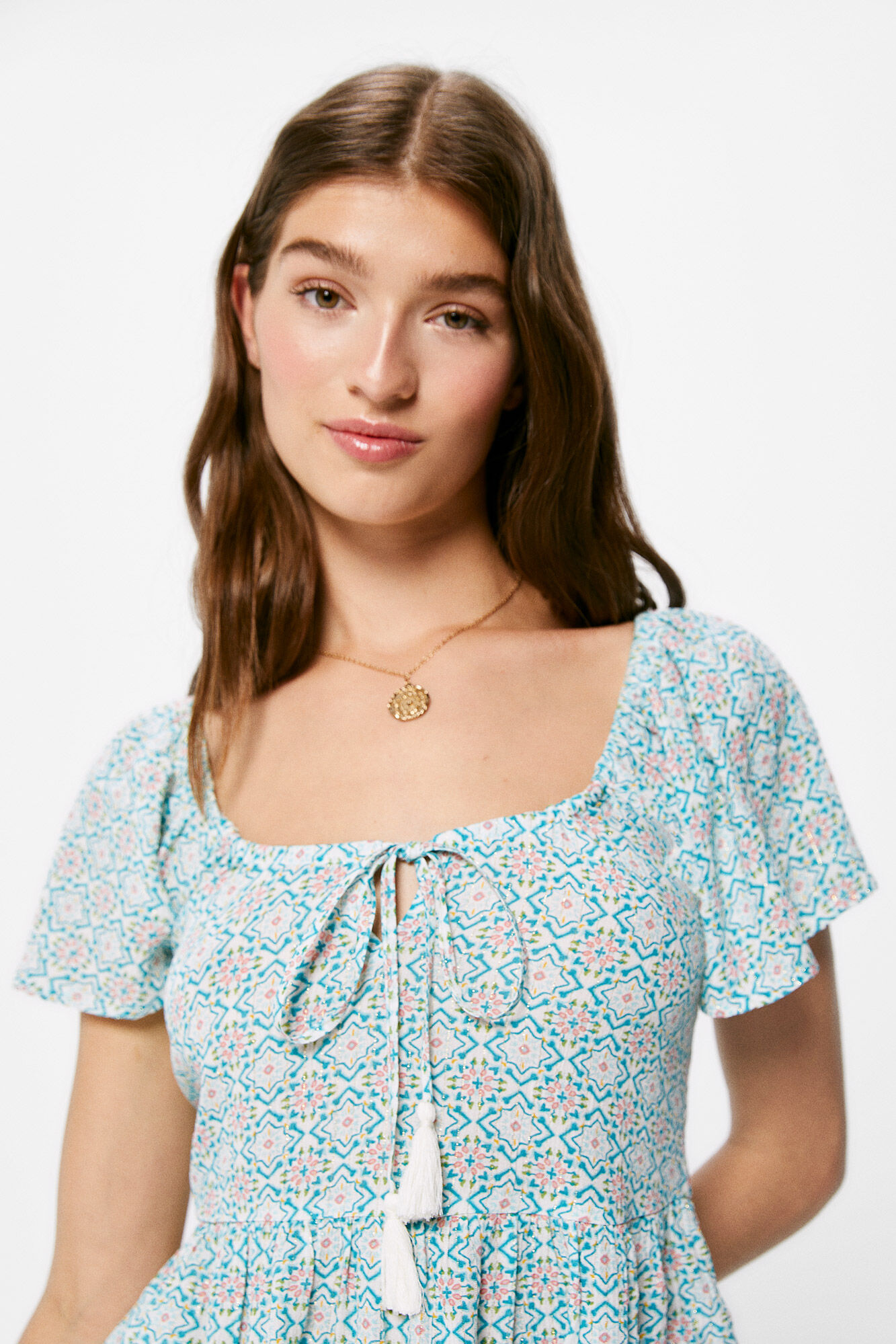 Springfield Blusa Estampado Peplum