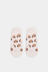 Springfield Meia invis&iacute;vel para cachorro bege