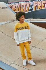 Springfield Sweatshirt cor block menino camelo