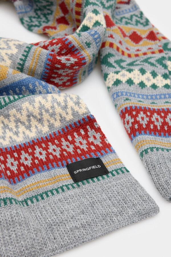 Springfield Bufanda jacquard multicolor gris gris