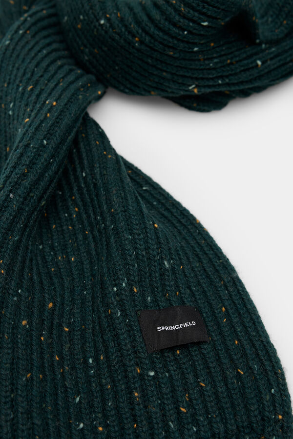 Springfield Cachecol canelado neps verde