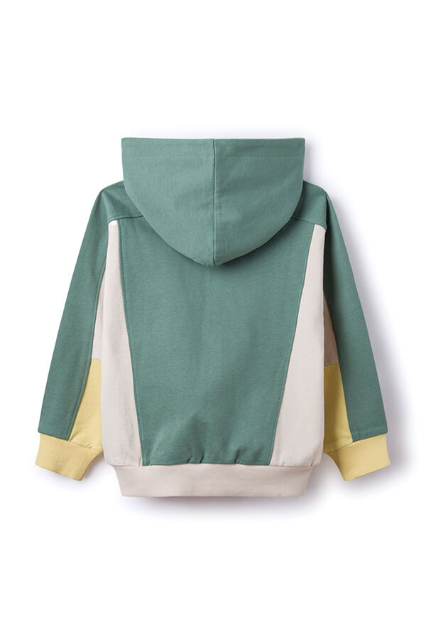 Springfield Kids Sudadera color block ni&ntilde;o verde