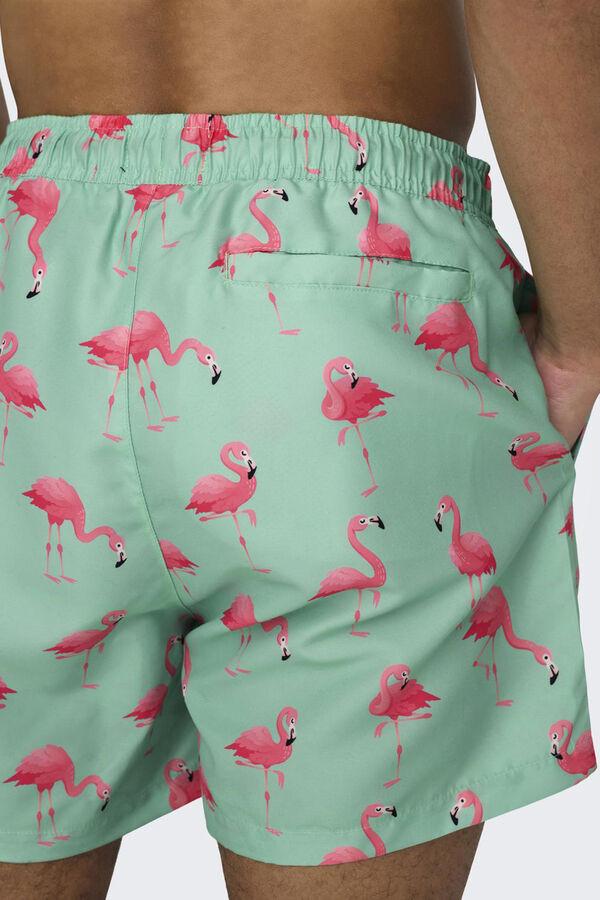 Only & Sons Ba&ntilde;ador estampado verde