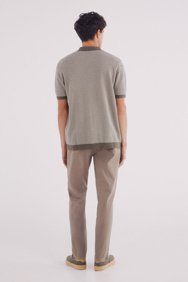 Springfield Calças estruturadas slim fit cru