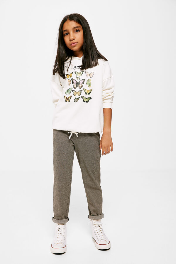 Springfield Sweatshirt com estampado de borboletas para menina cinza