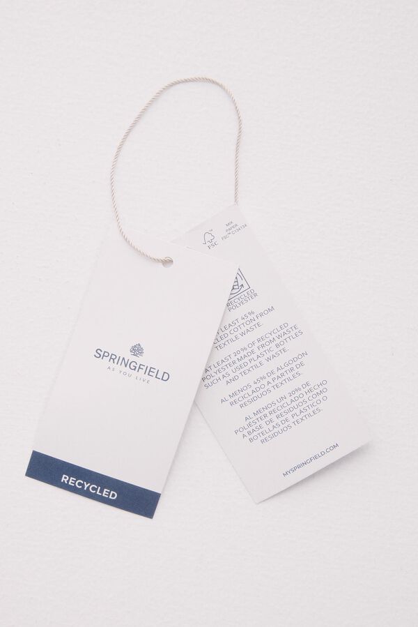 Springfield Jersey riscas manga curta branco