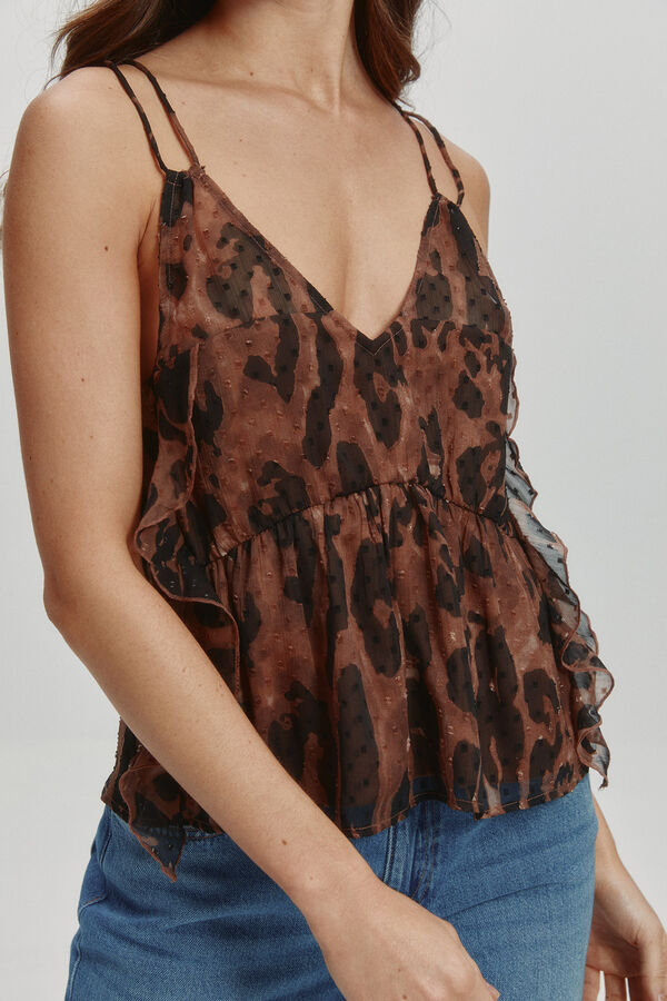 Only Top animal print negro