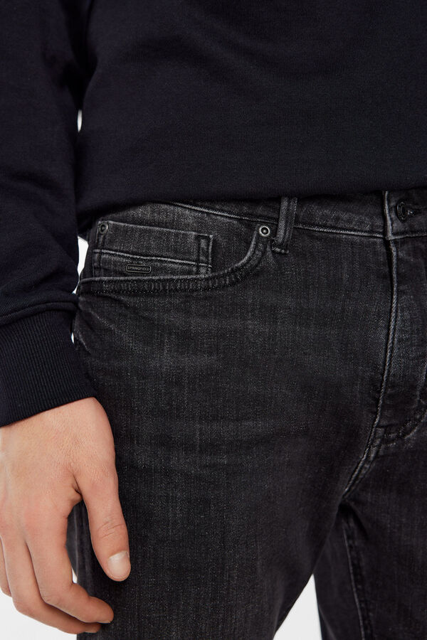 Springfield Jeans skinny negro lavado gris