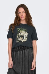 JDY Camisola de manga curta preto