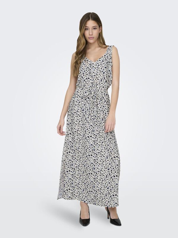 JDY Vestido comprido decote em V branco