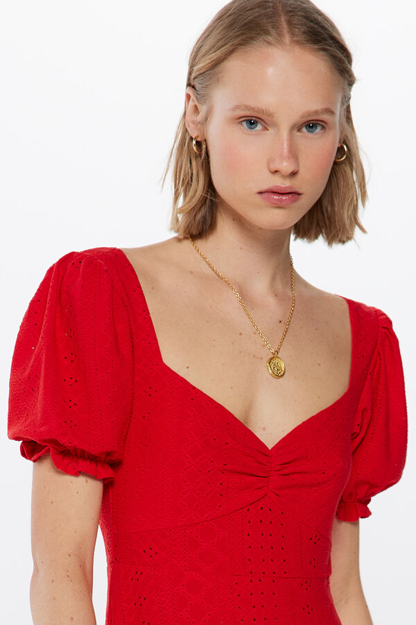 Springfield Vestido Midi Liso estampado