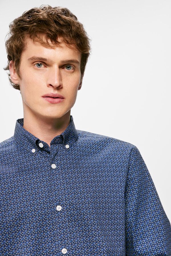 Springfield Camisa estampada azul