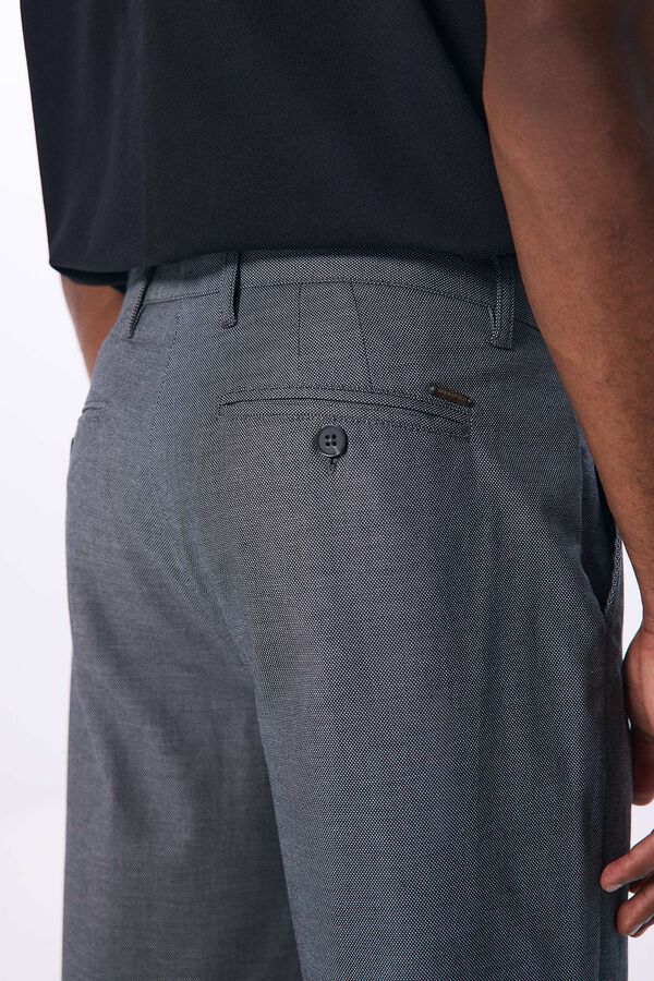 Springfield Pantalón chino vestir comfort slim fit gris
