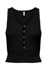 Only Camiseta tirantes de punto negro