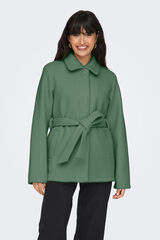 Only Trench de pa&ntilde;o verde