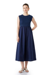 Koton Vestido maxi cuello caja azul