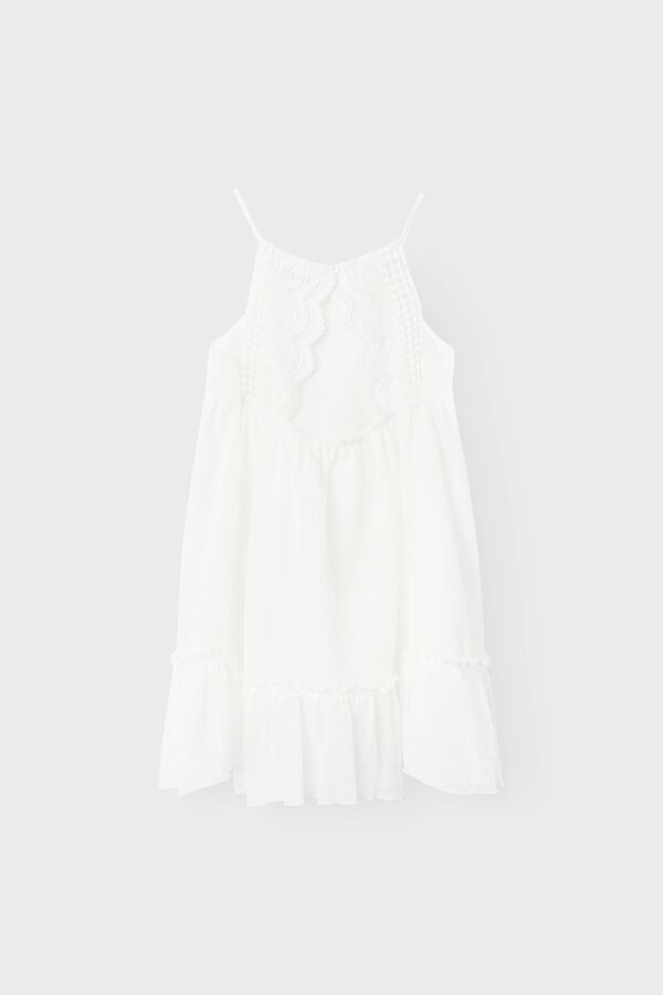 Name It Vestido con encaje blanco