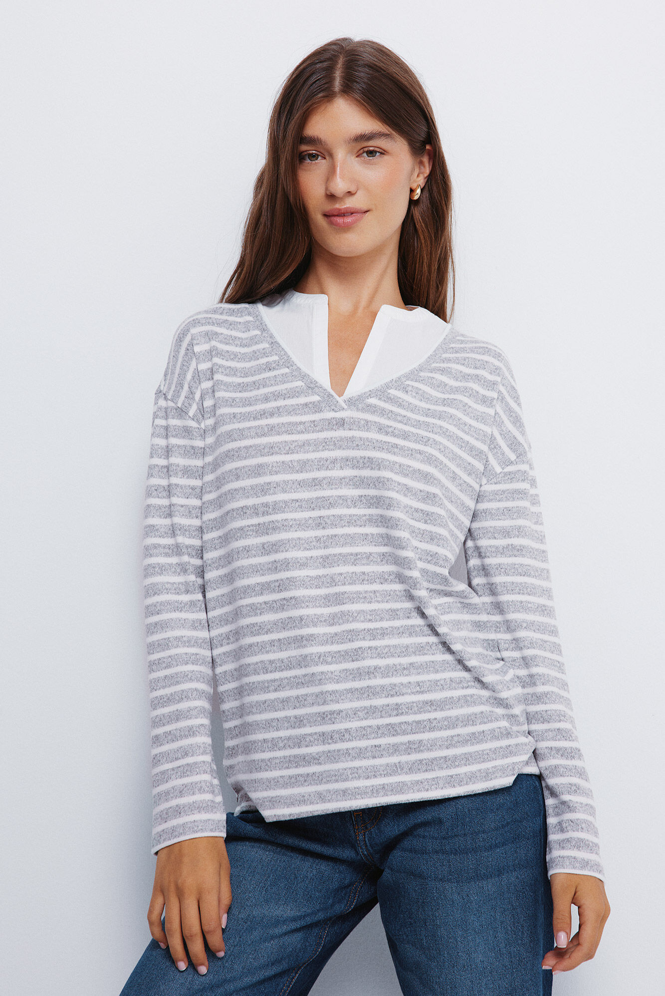 Springfield Camiseta cuello combinado