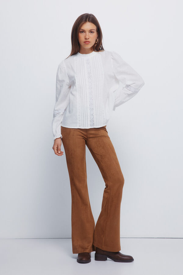 Springfield Pantalones antelina nude