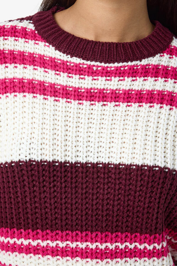 Noisy May Jersey rayas cuello redondo morado/lila