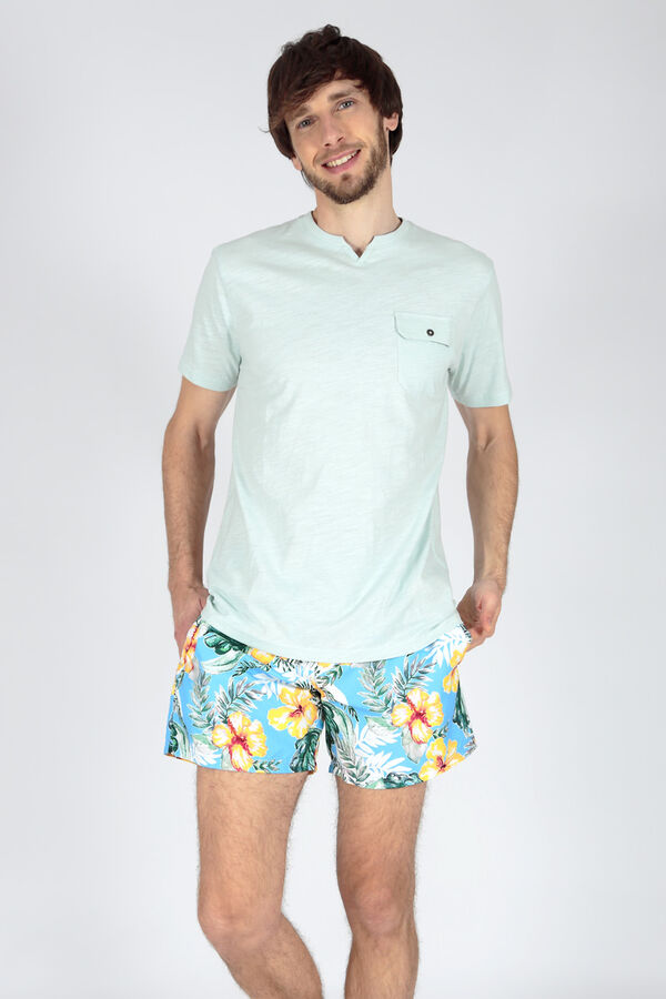 Brave Soul Fato de banho estampado com cordão azul