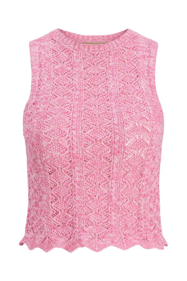 Jack & Jones Top punto calado rosa