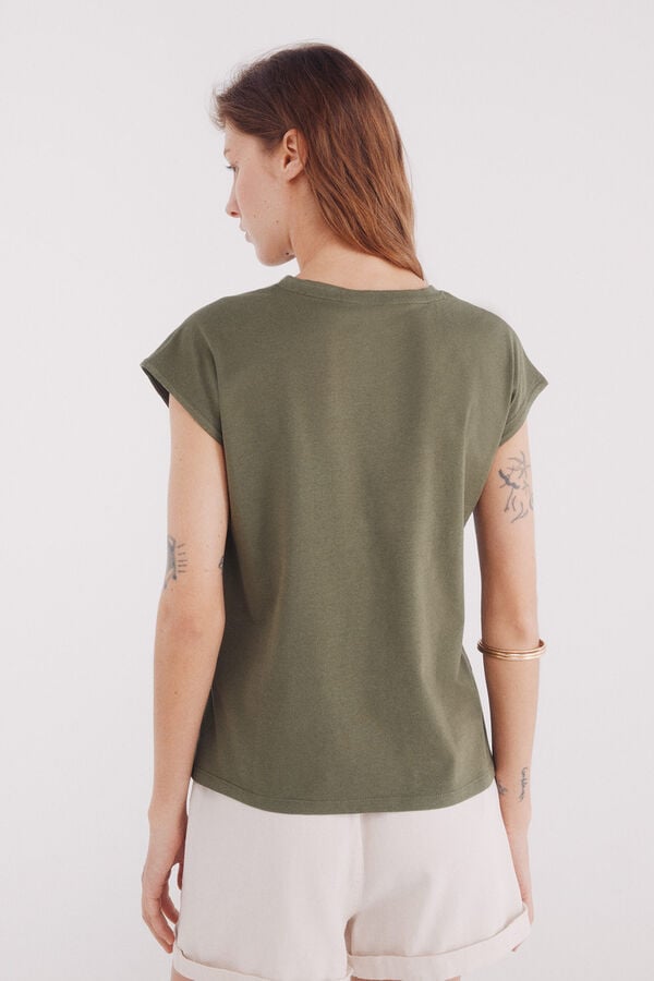 Springfield Camisa com bot&otilde;es nos ombros verde