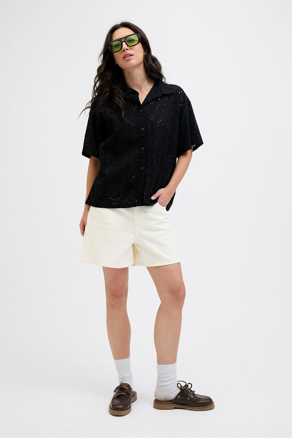 Jack & Jones Shorts denim com caimento relaxado branco