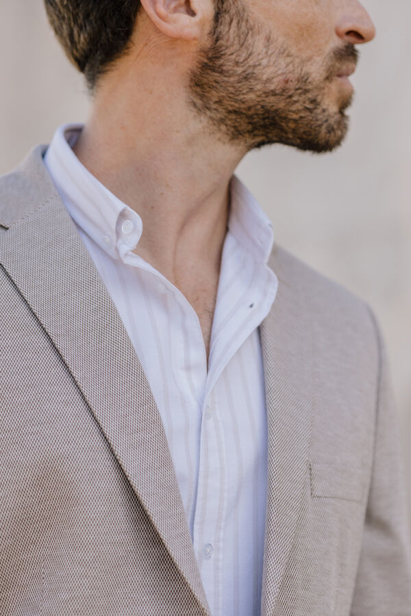 Celopman Blazer Punto Mezcla beige