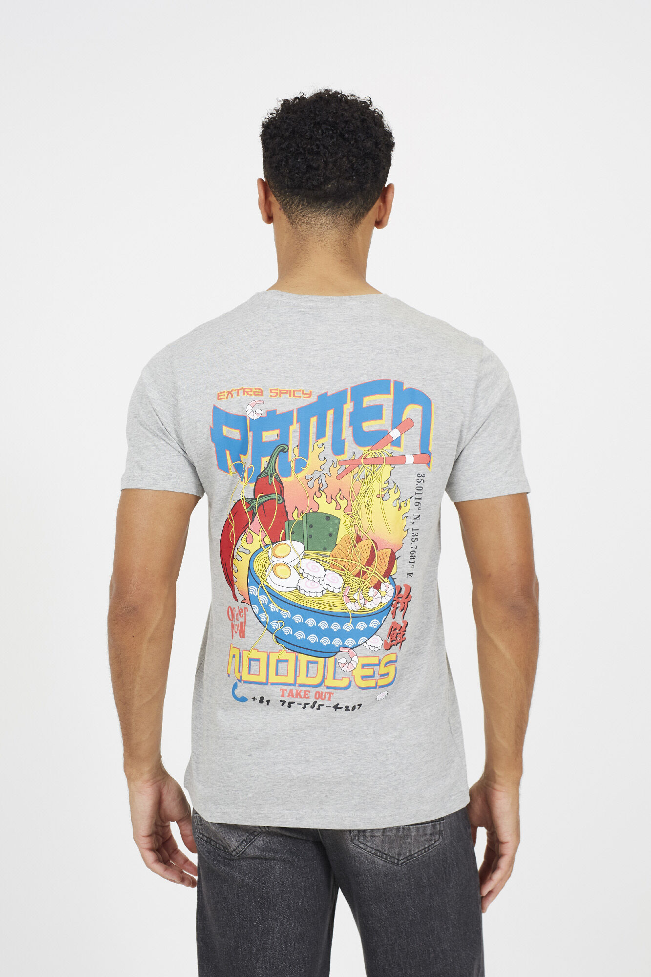 Brave Soul Camiseta con estampado en espalda