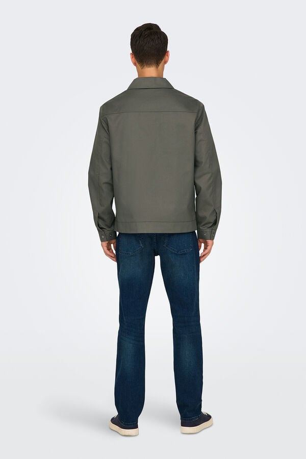 Only & Sons Chaqueta sarga marr&oacute;n