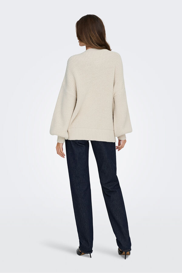 Only Jersey con detalle de flecos beige