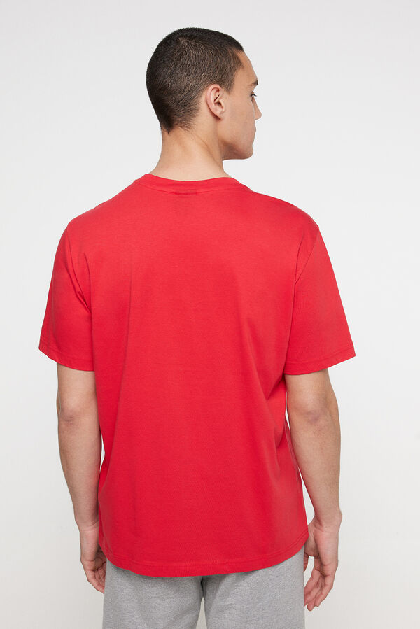 Champion T-shirt manga curta de homem vermelho