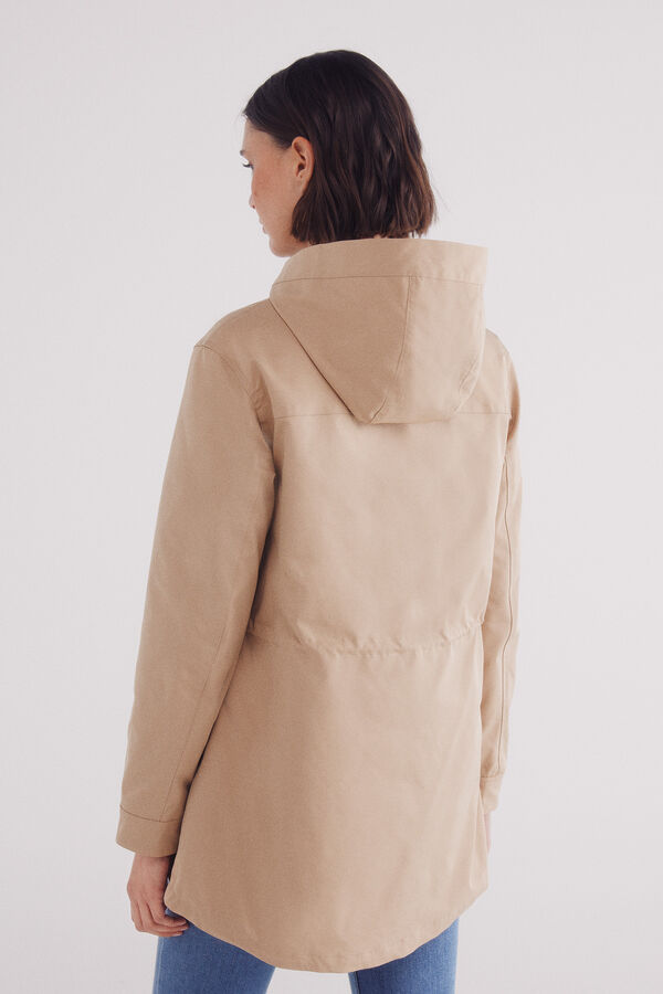 Springfield Parka capucha 2 en 1 beige