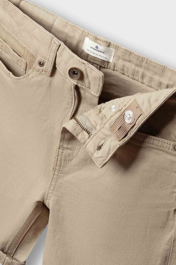 Springfield Kids Bermuda 5 bolsillos lavada ni&ntilde;o beige